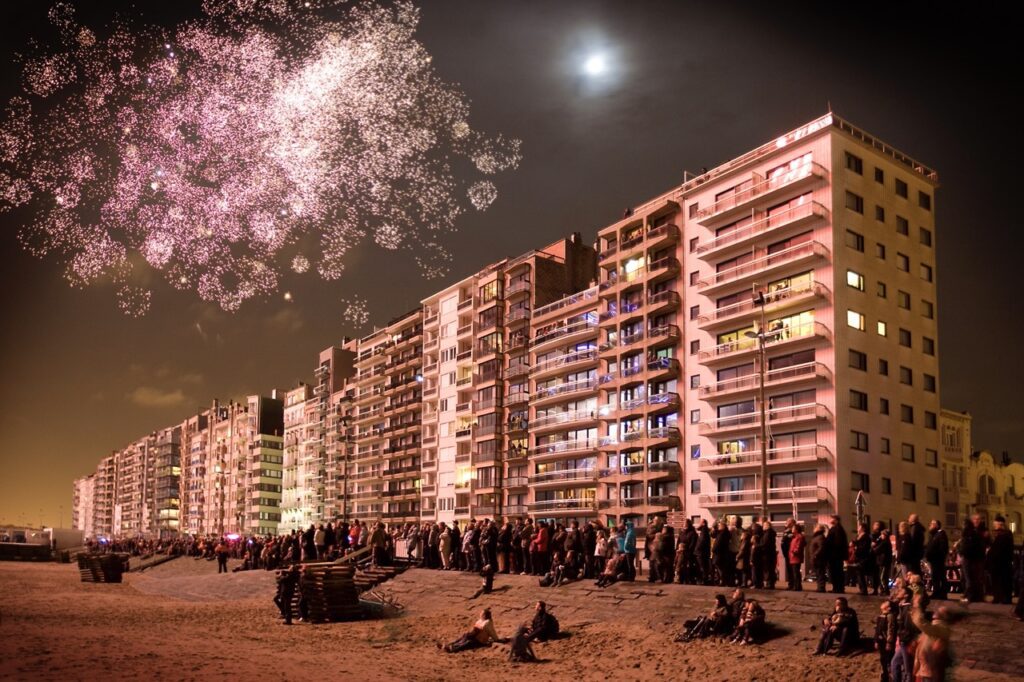 Vuurwerk aan de Kust